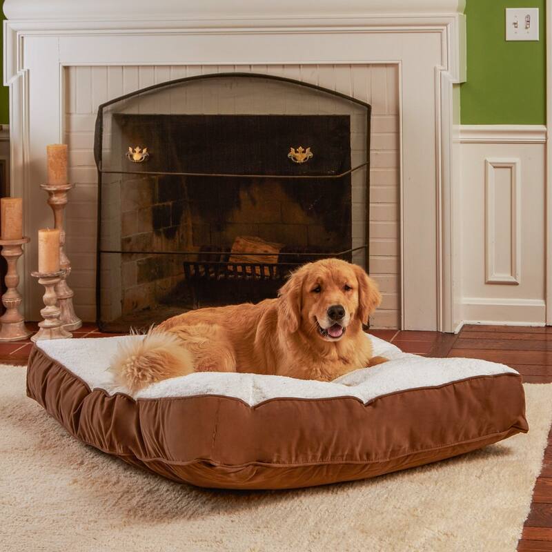 Happy Hounds Buster Sherpa Latte Dog Bed