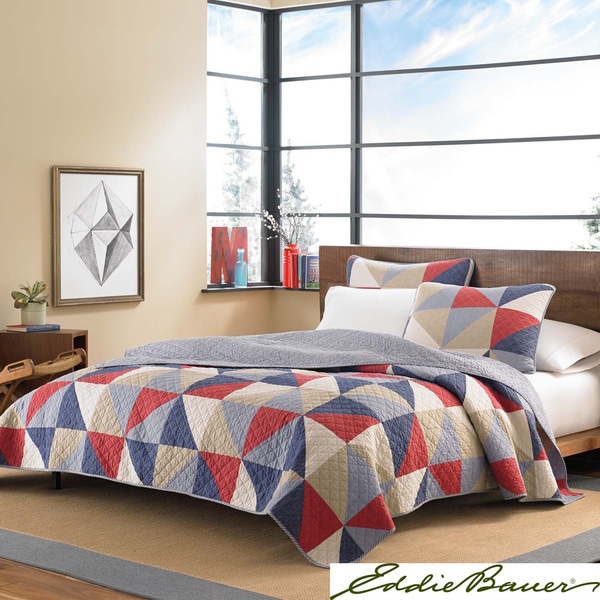Eddie Bauer Chelan Cotton Reversible 3 piece Quilt Set Eddie Bauer Quilts