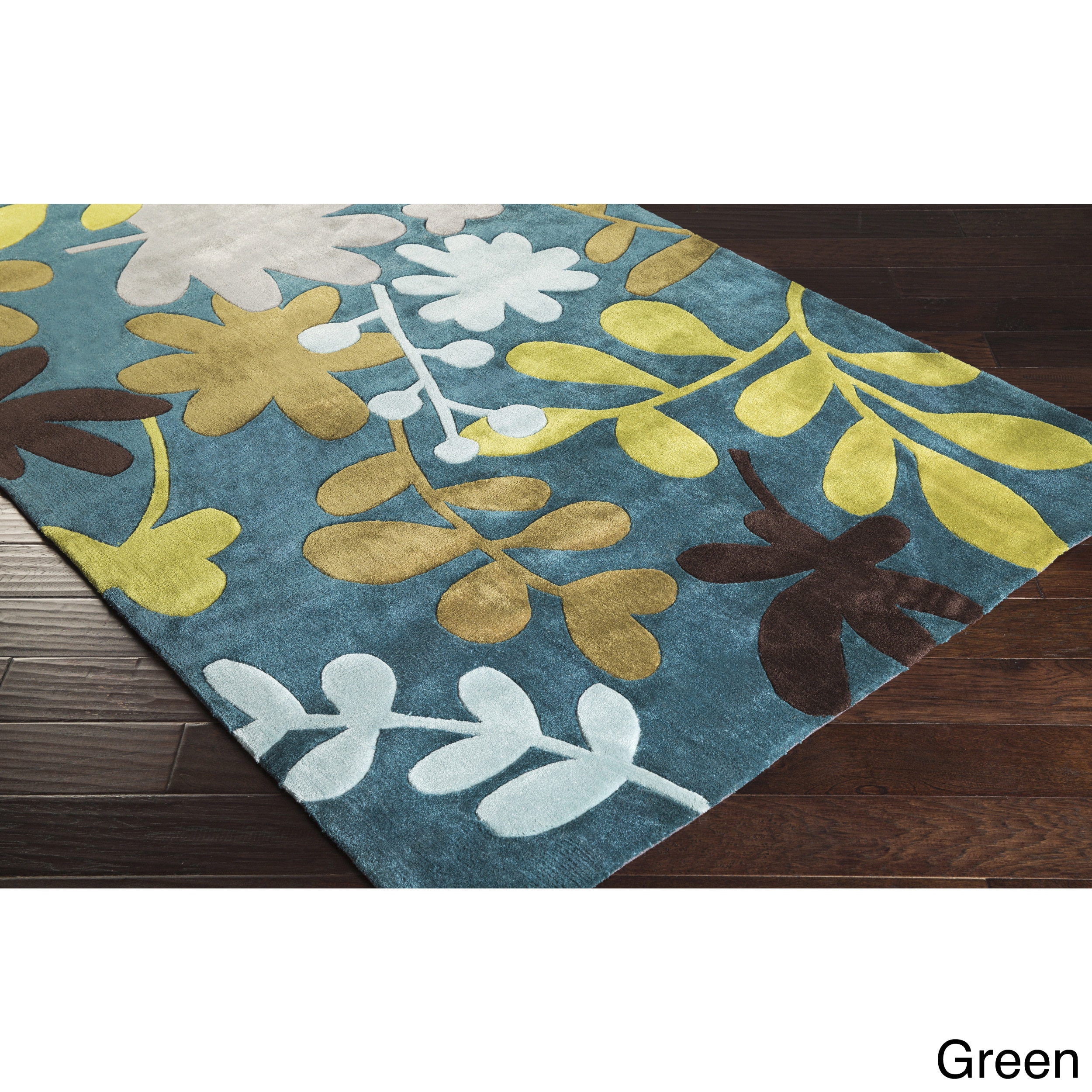 Hand tufted Floral Contemporary Area Rug (8 X 11)