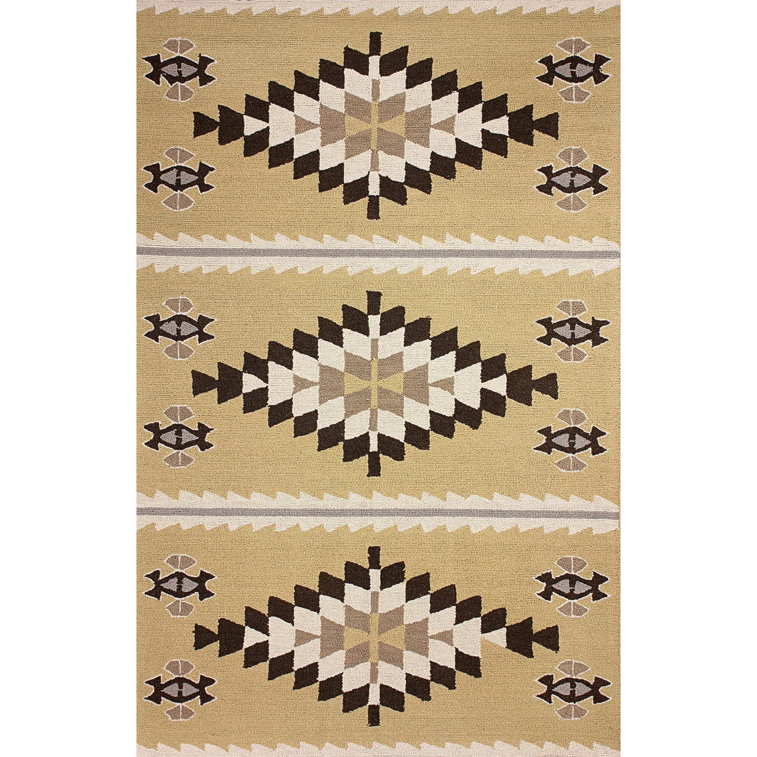 Nuloom Hand hooked Wool Mustard Rug (8 6 X 11 6)