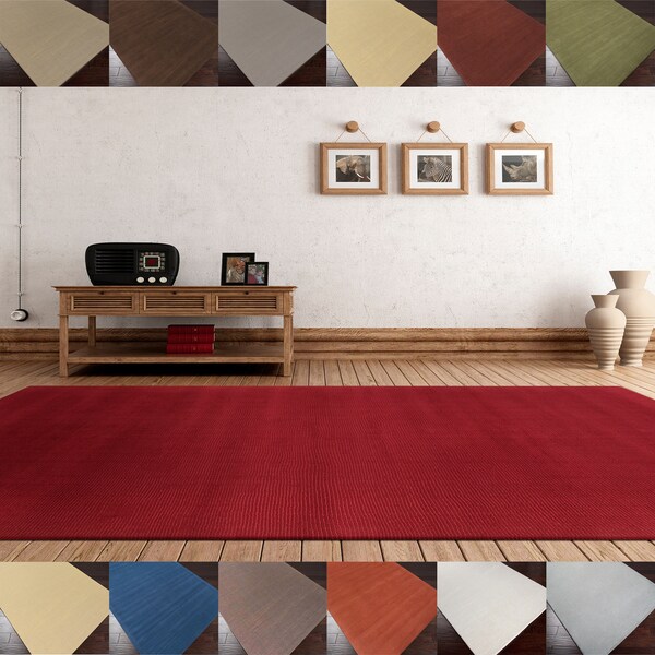 Hand-loomed Lenox Casual Solid Area Rug - 9' x 13'