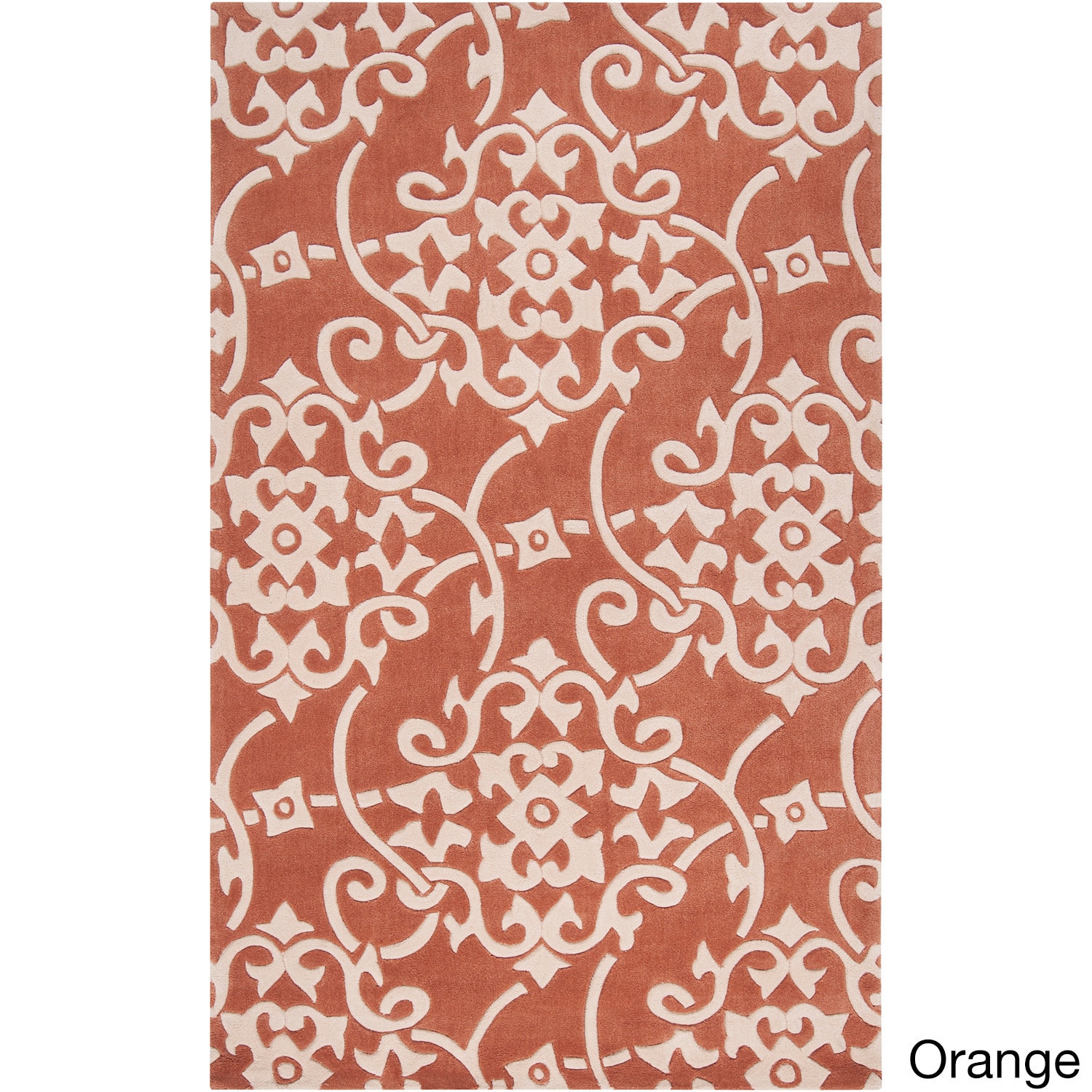 Hand tufted Floral Contemporary Area Rug (9 X 13)