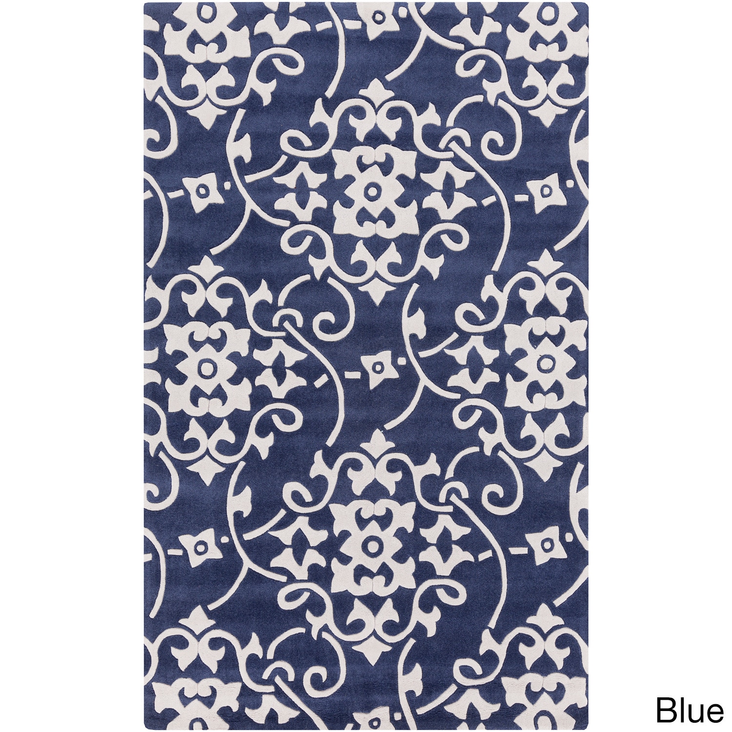 Hand tufted Floral Contemporary Area Rug (9 X 13)