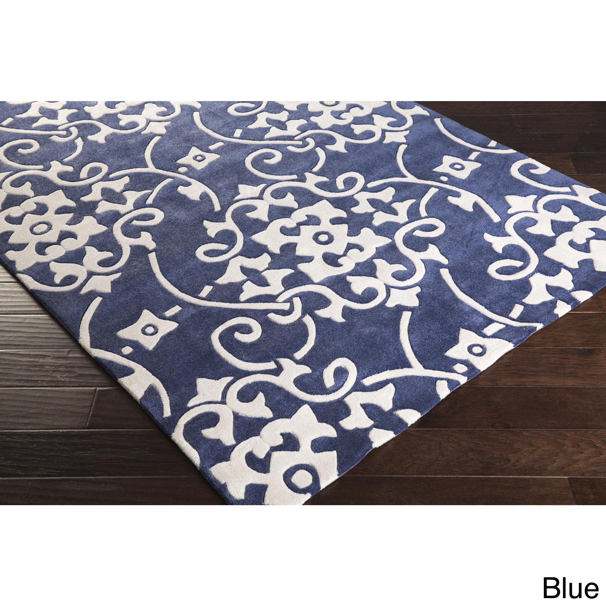 Hand tufted Floral Contemporary Area Rug (8 X 11)