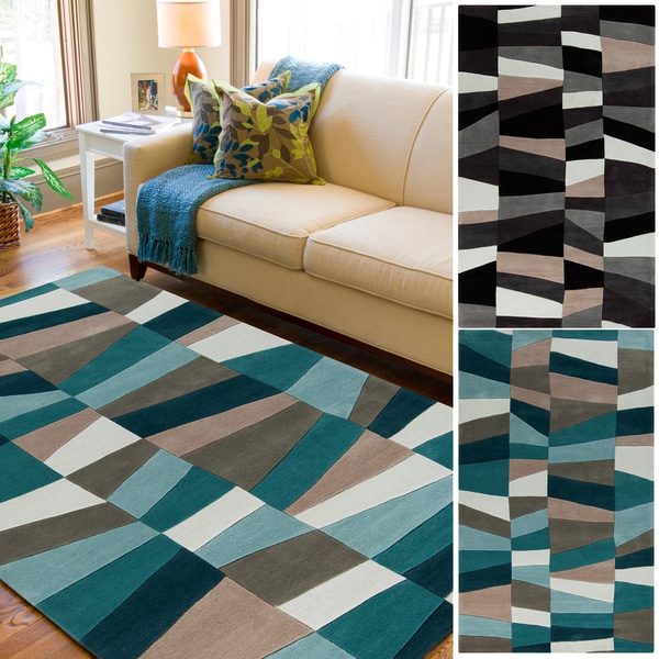 Hand Tufted Geometric Contemporary Area Rug (2 x 3)  