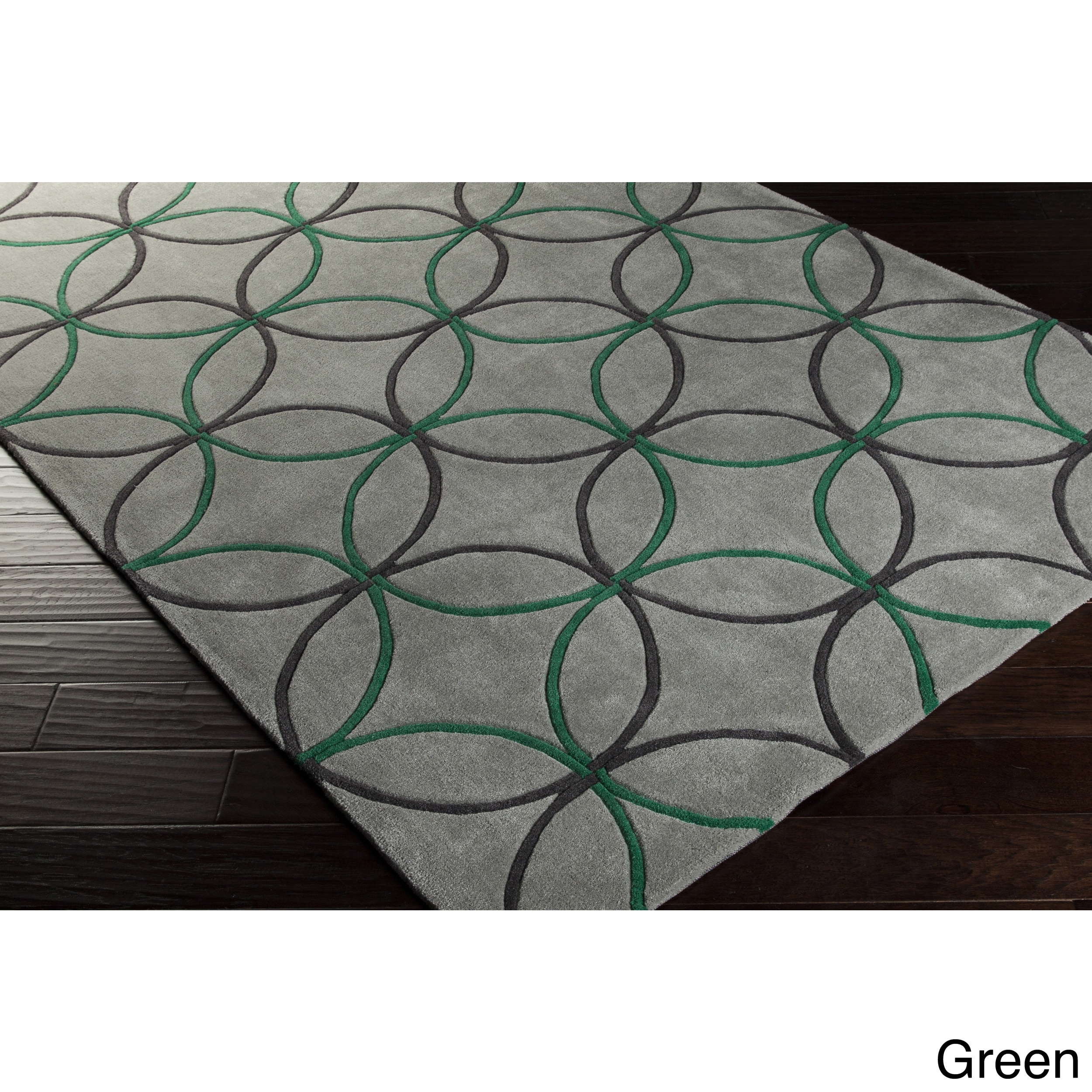 Hand tufted Geometric Contemporary Area Rug (2 X 3)