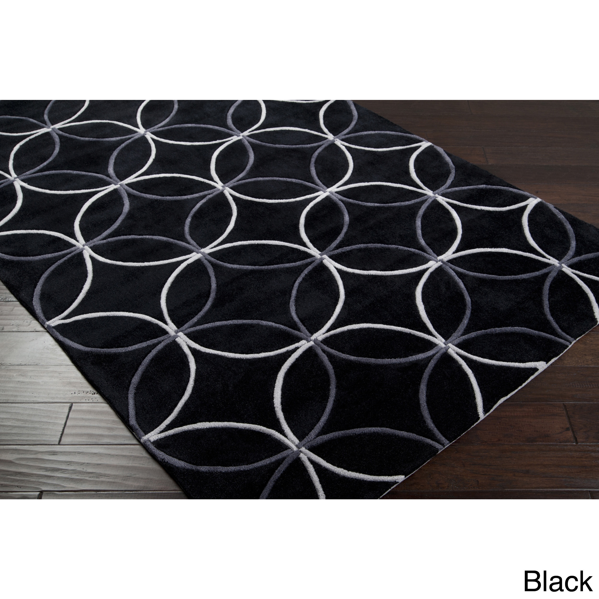 Hand tufted Geometric Contemporary Area Rug (2 X 3)