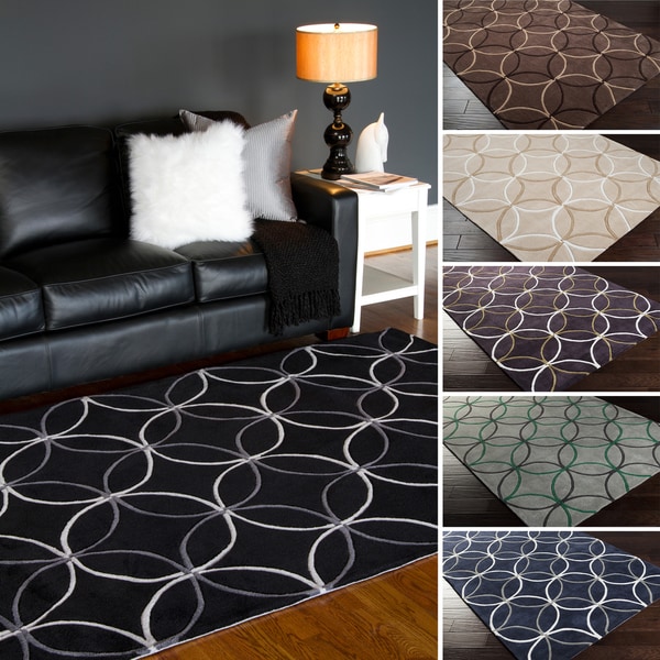 Hand Tufted Geometric Contemporary Area Rug (2 x 3)  