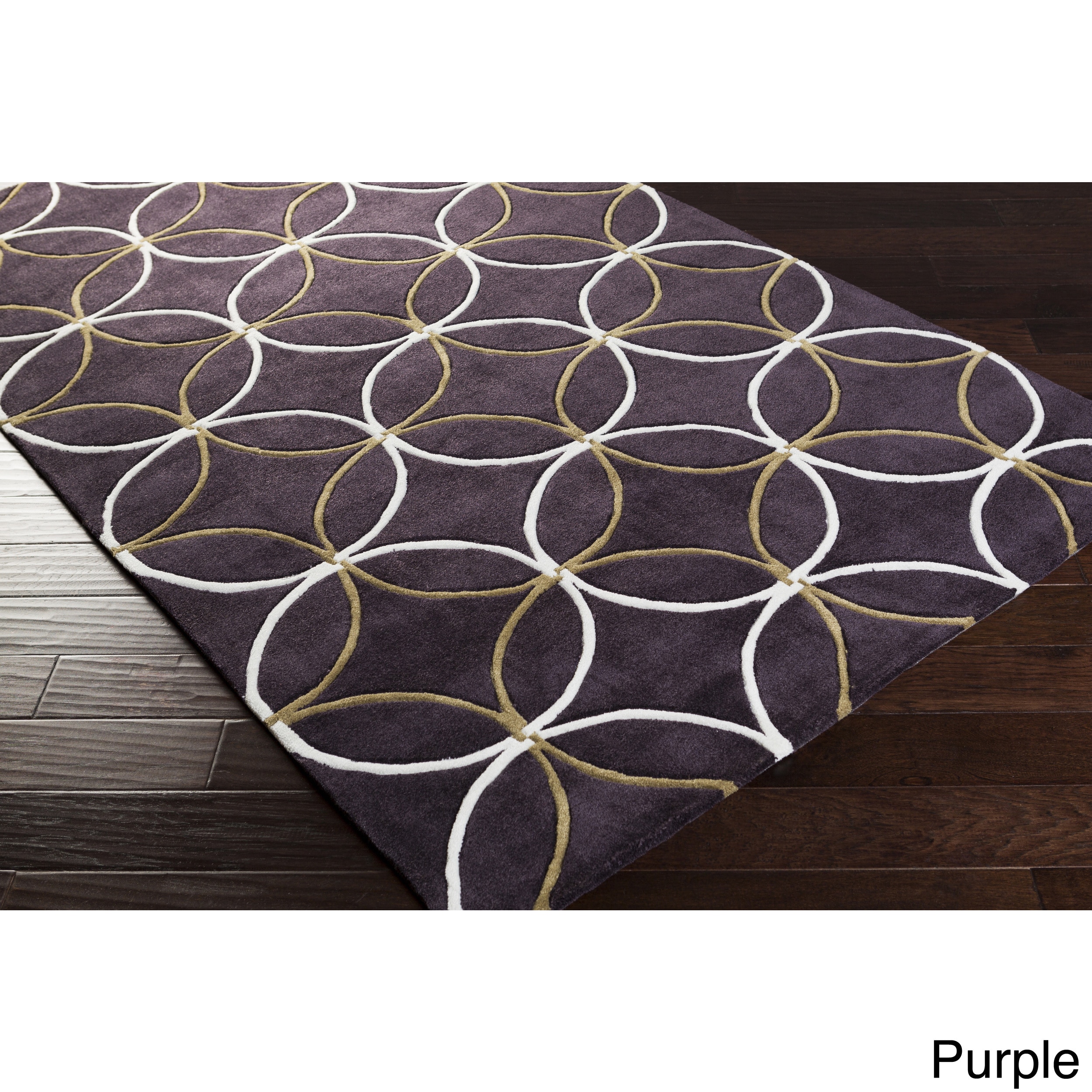 Hand tufted Geometric Contemporary Area Rug (2 X 3)