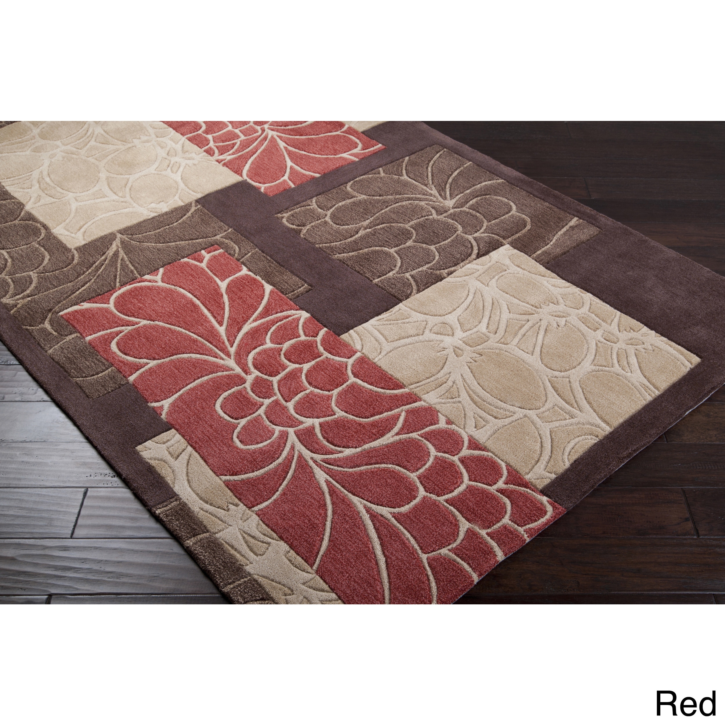 Hand tufted Floral Contemporary Area Rug (2 X 3)