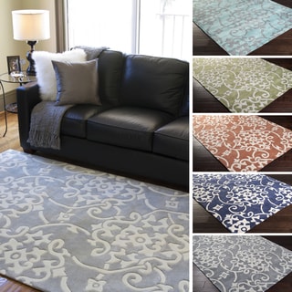 Hand Tufted Fl Contemporary Runner Area Rug 2 6 X 8 Free Hand Tufted Fl Contemporary Area Rug 9 X
