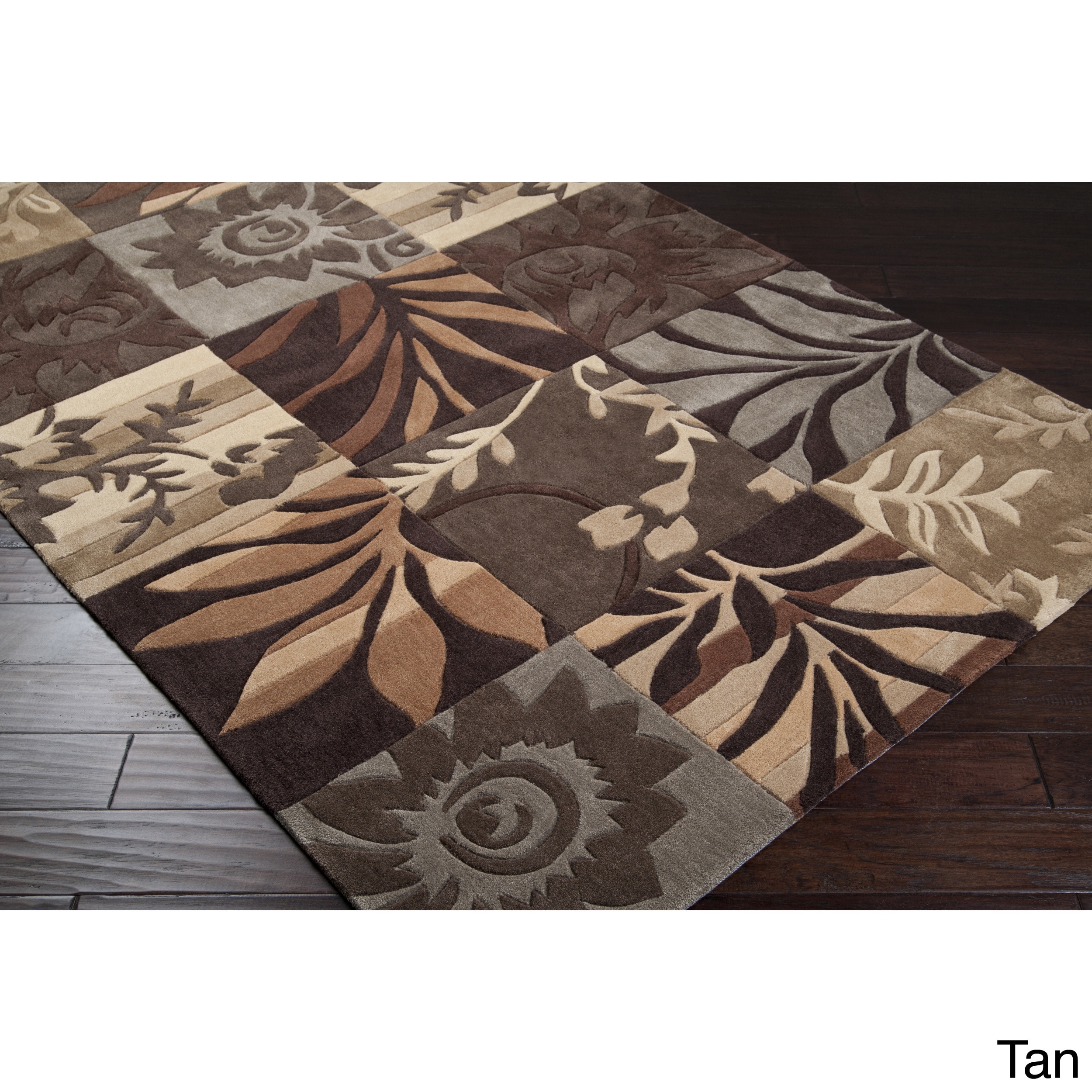 Hand tufted Floral Transitional Area Rug (2 X 3)