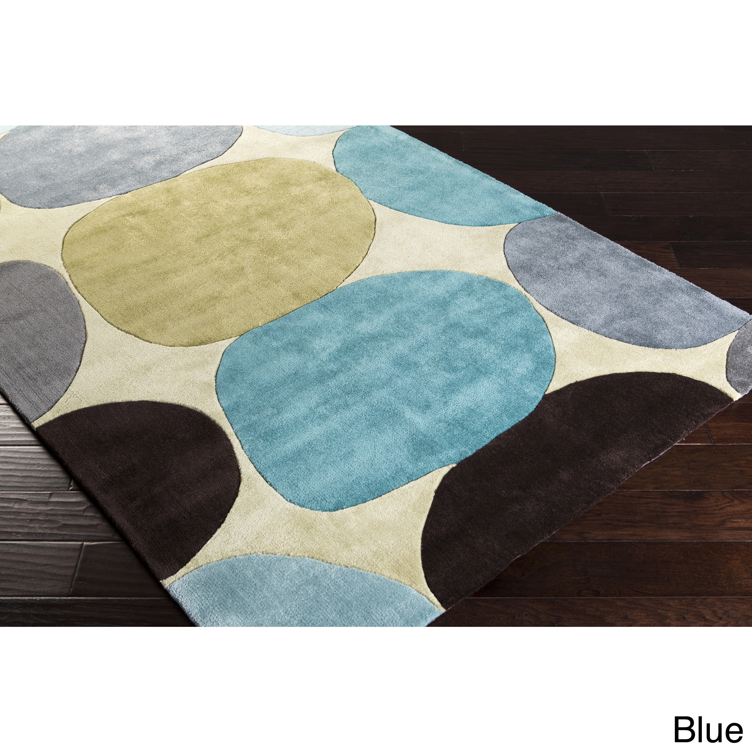 Hand tufted Geometric Contemporary Area Rug (2 X 3)