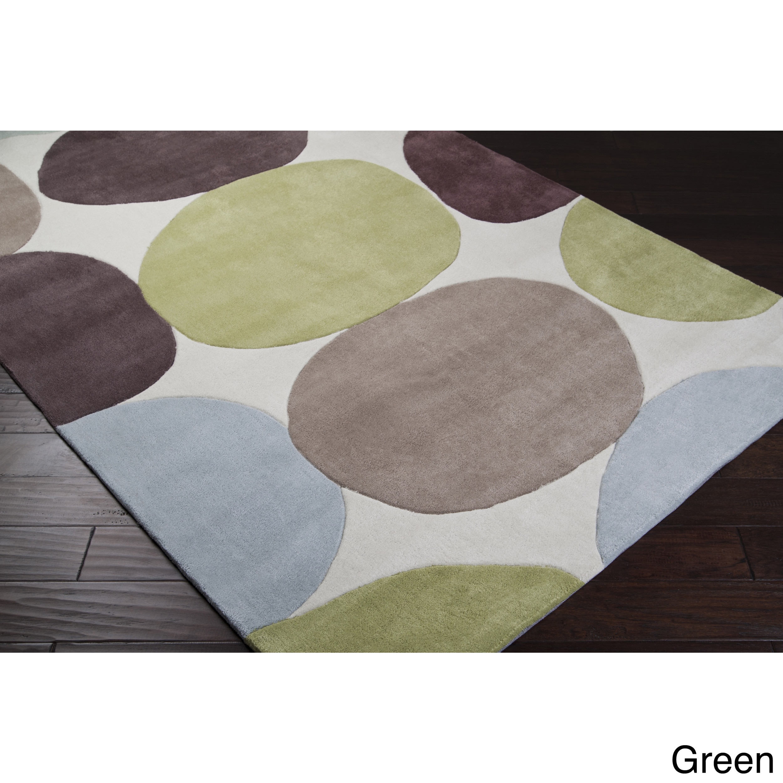 Hand tufted Geometric Contemporary Area Rug (2 X 3)