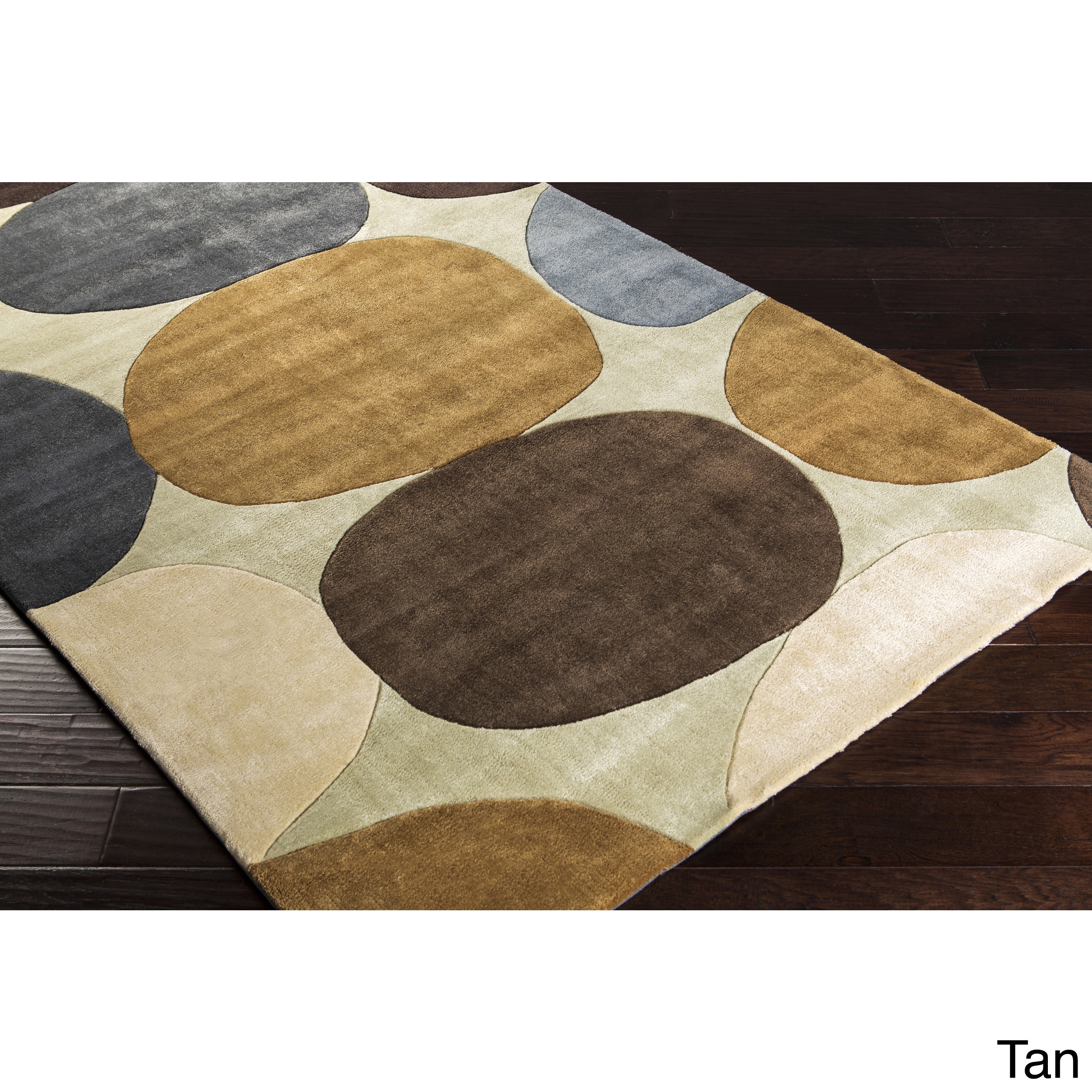 Hand tufted Geometric Contemporary Area Rug (2 X 3)