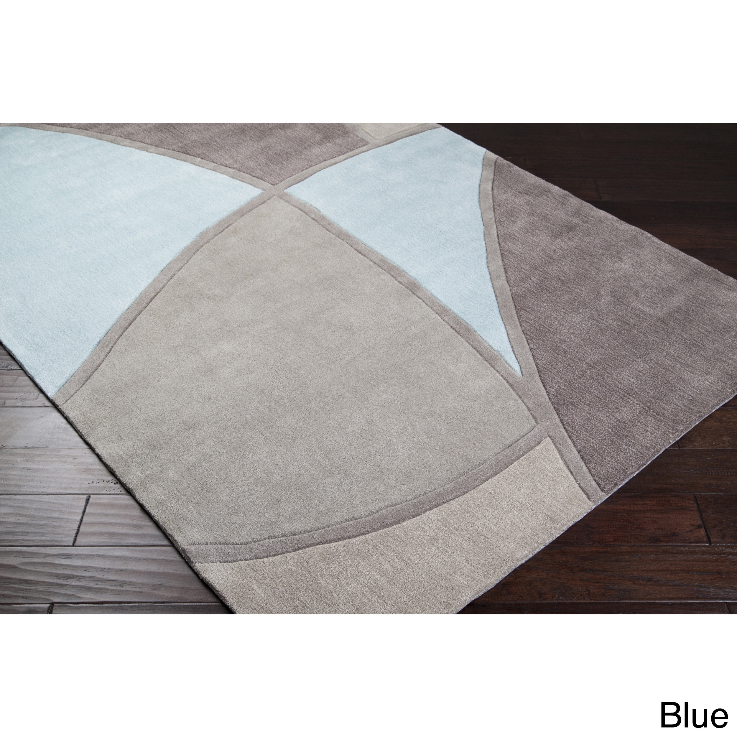 Hand tufted Abstract Geometric Contemporary Area Rug (36 X 56)