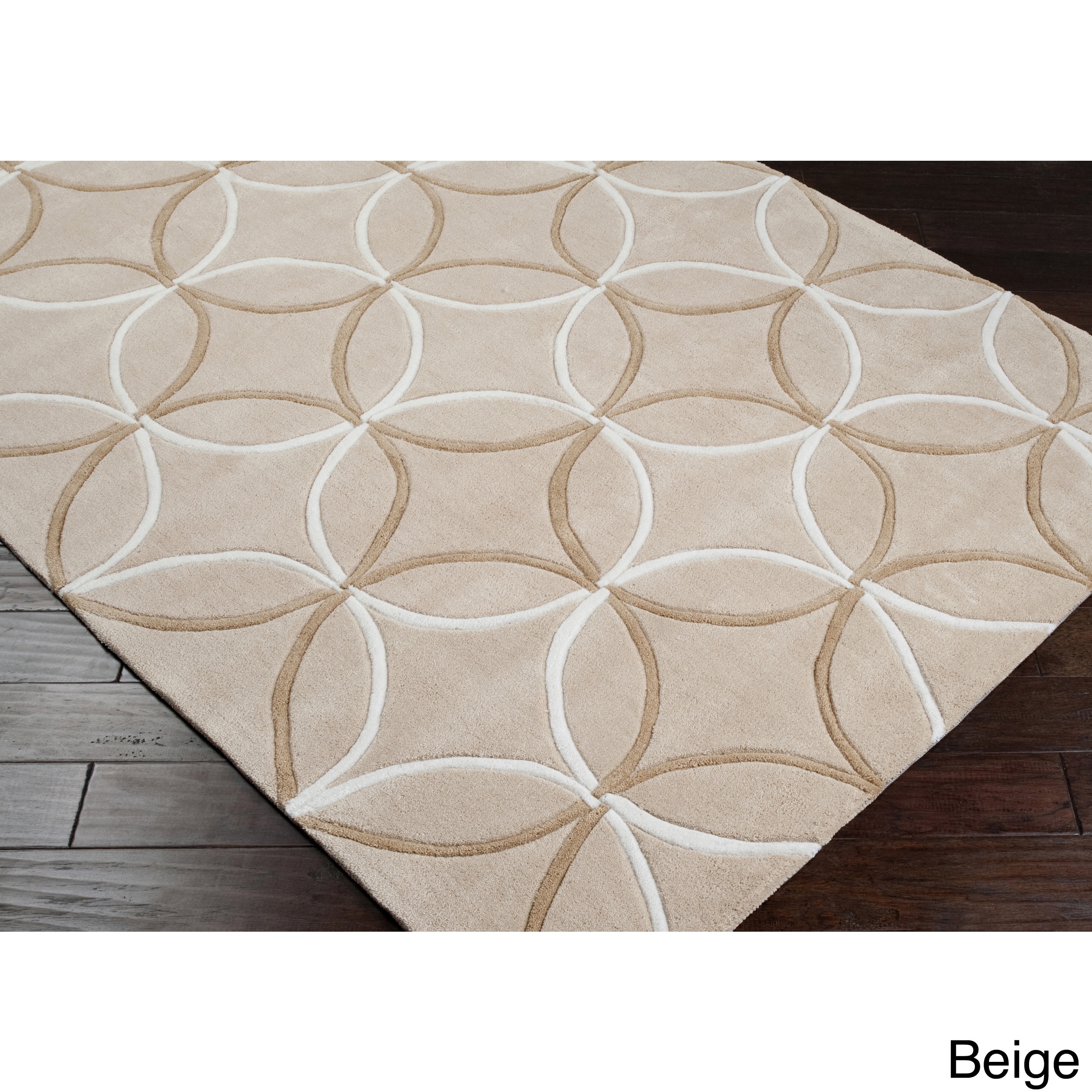 Hand tufted Geometric Contemporary Area Rug (36 X 56)