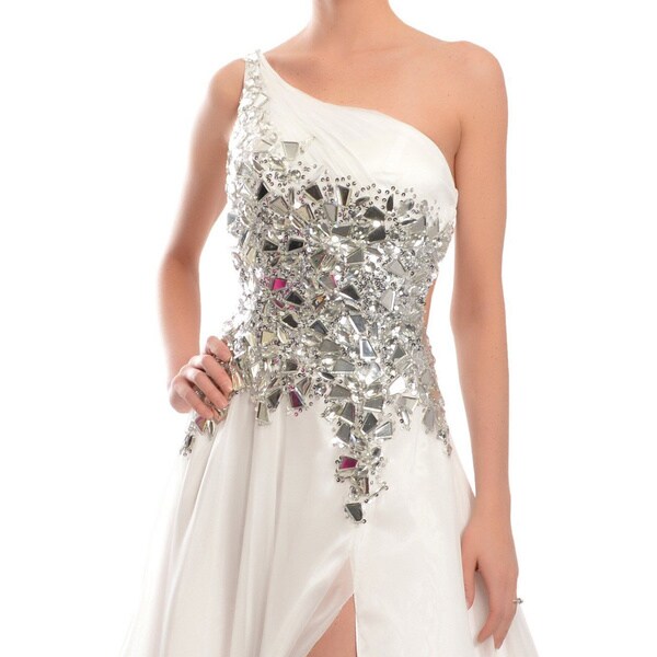 women's white evening dresses