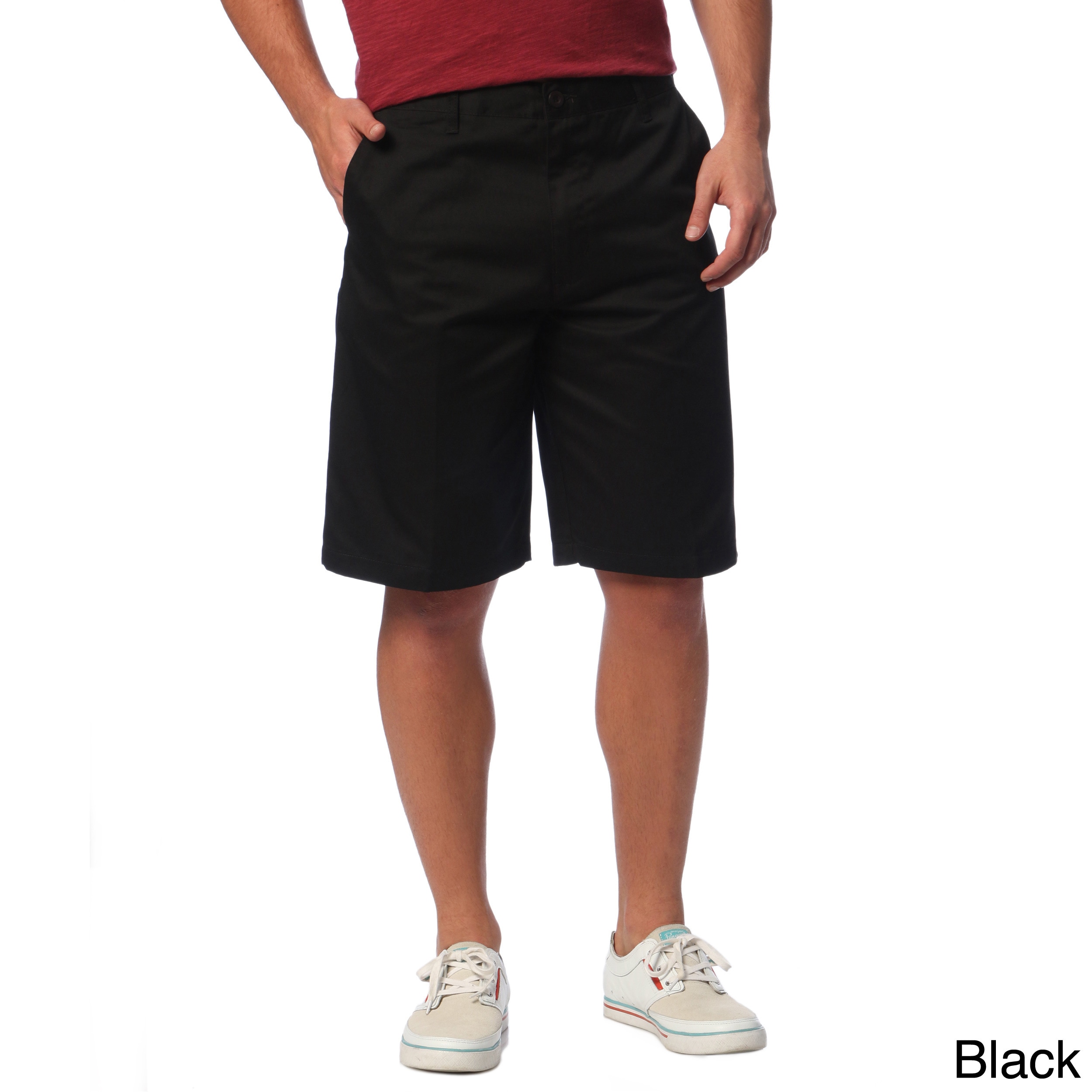 Los Angeles Pop Art Burnside Mens Chino Shorts Black Size 30