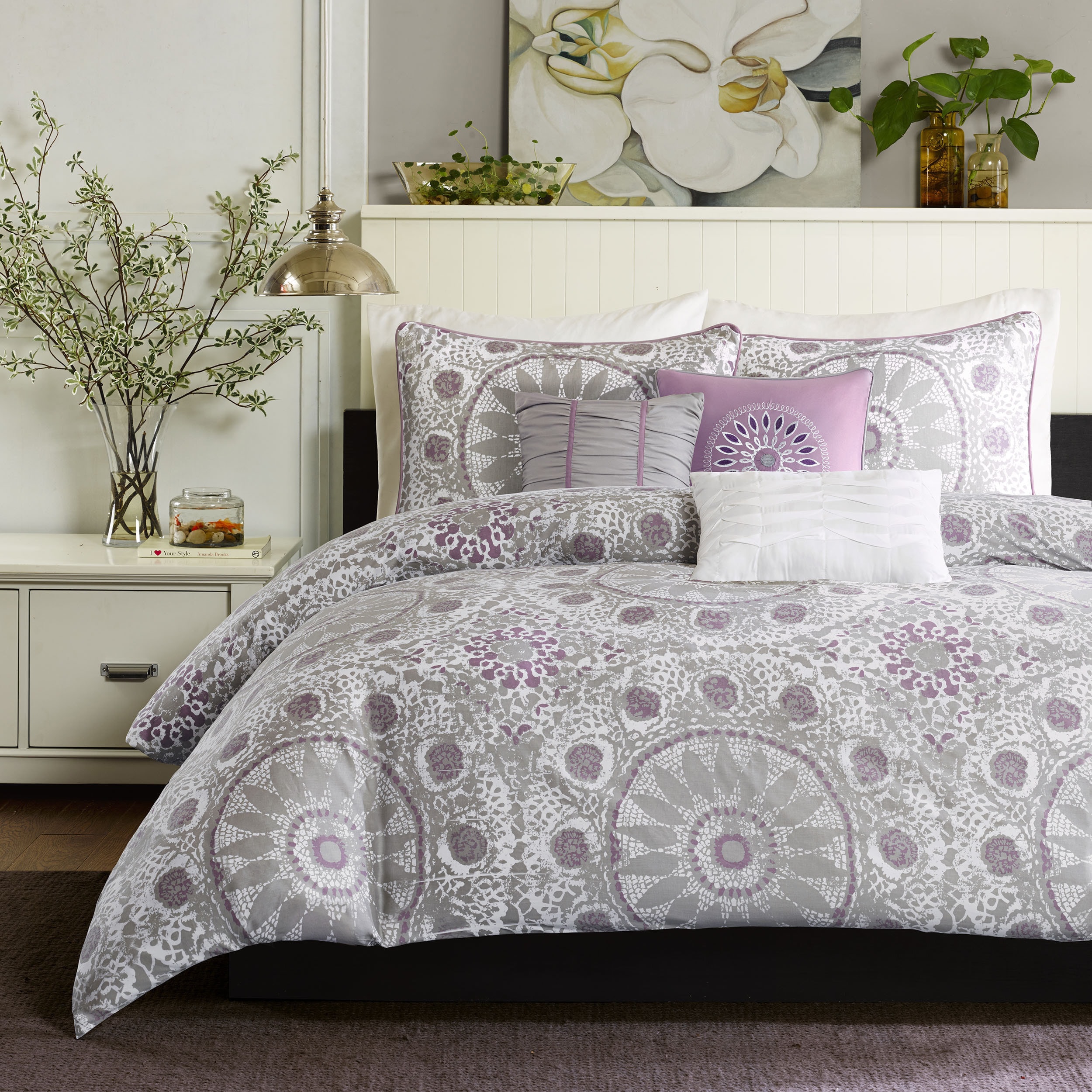 Madison Park Seville Cotton 6 piece Duvet Cover Set