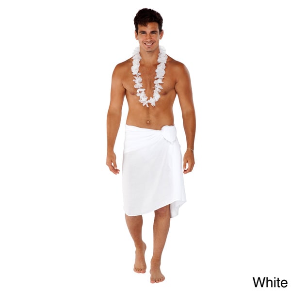 Men's Solid Fringeless Sarong (Indonesia) 1 World Sarongs Men's Clothing