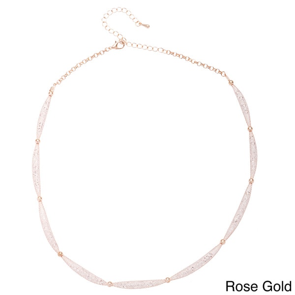 Glass Mesh Scalloped Necklace