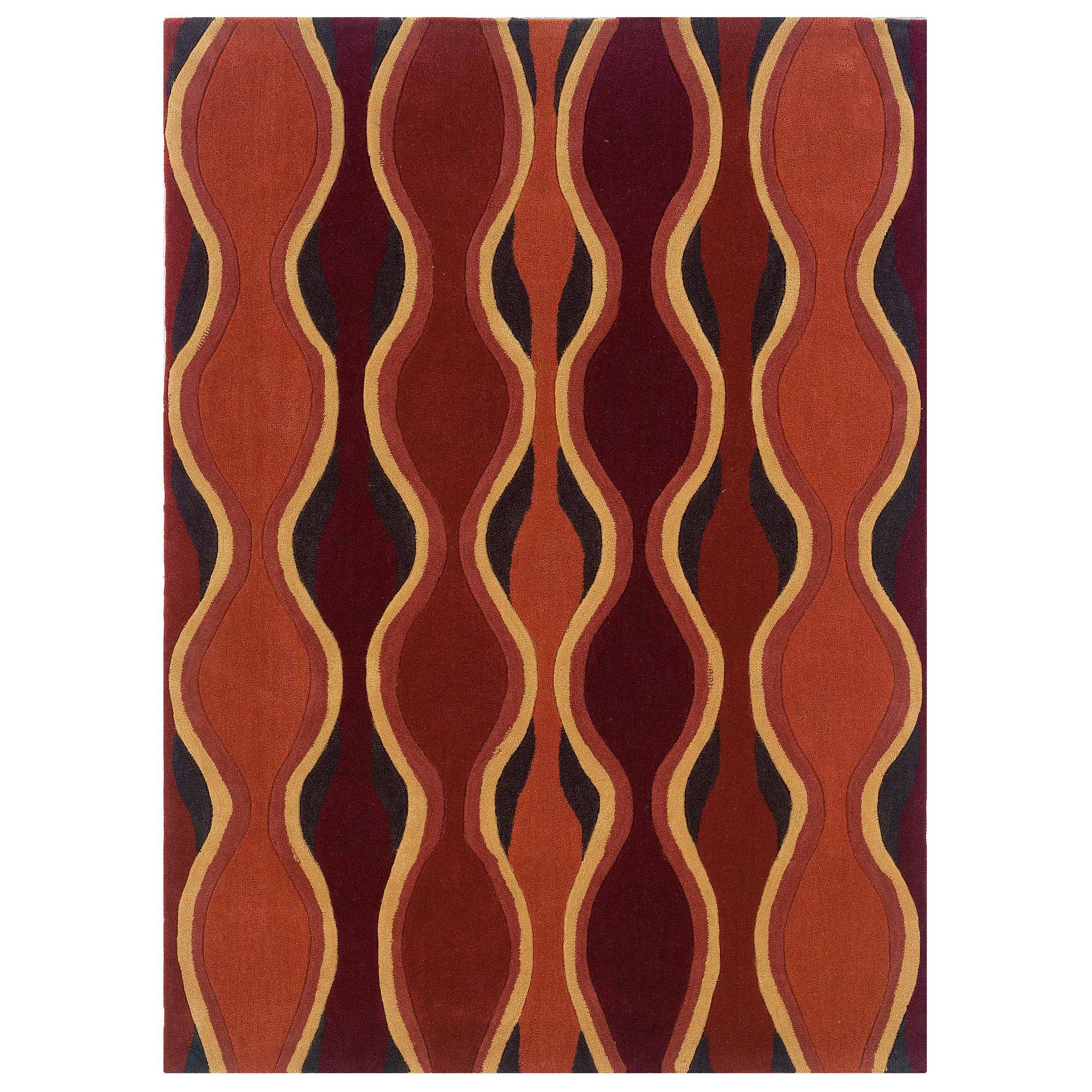 Rust And Grey Geometric Glass Motif Transitional Area Rug (2 X 3)