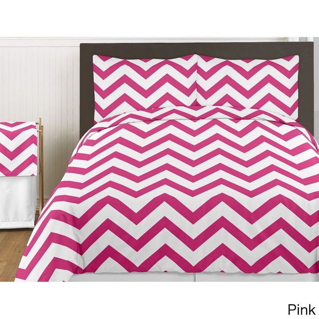 Sweet Jojo Designs Sweet Jojo Designs Chevron Zigzag 3 piece Childrens Bedding Set Pink Size Full