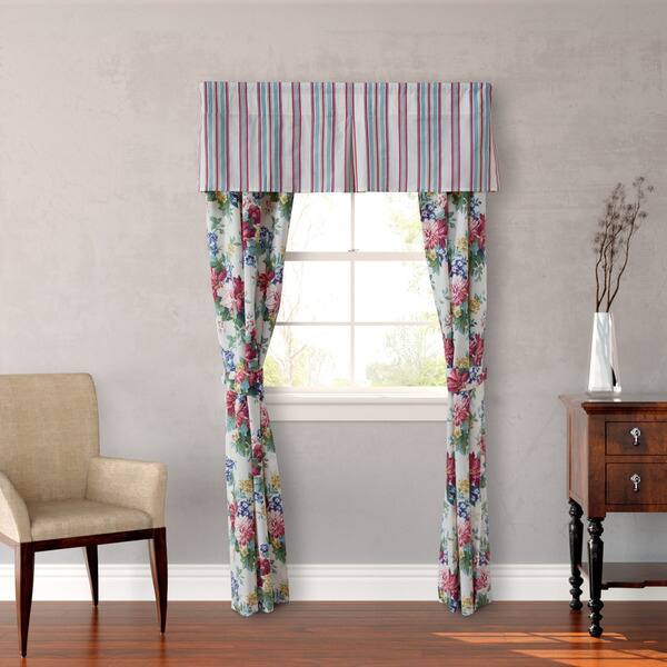 Shop Laura Ashley Melinda Stripe Pattern Pleated Valence Free