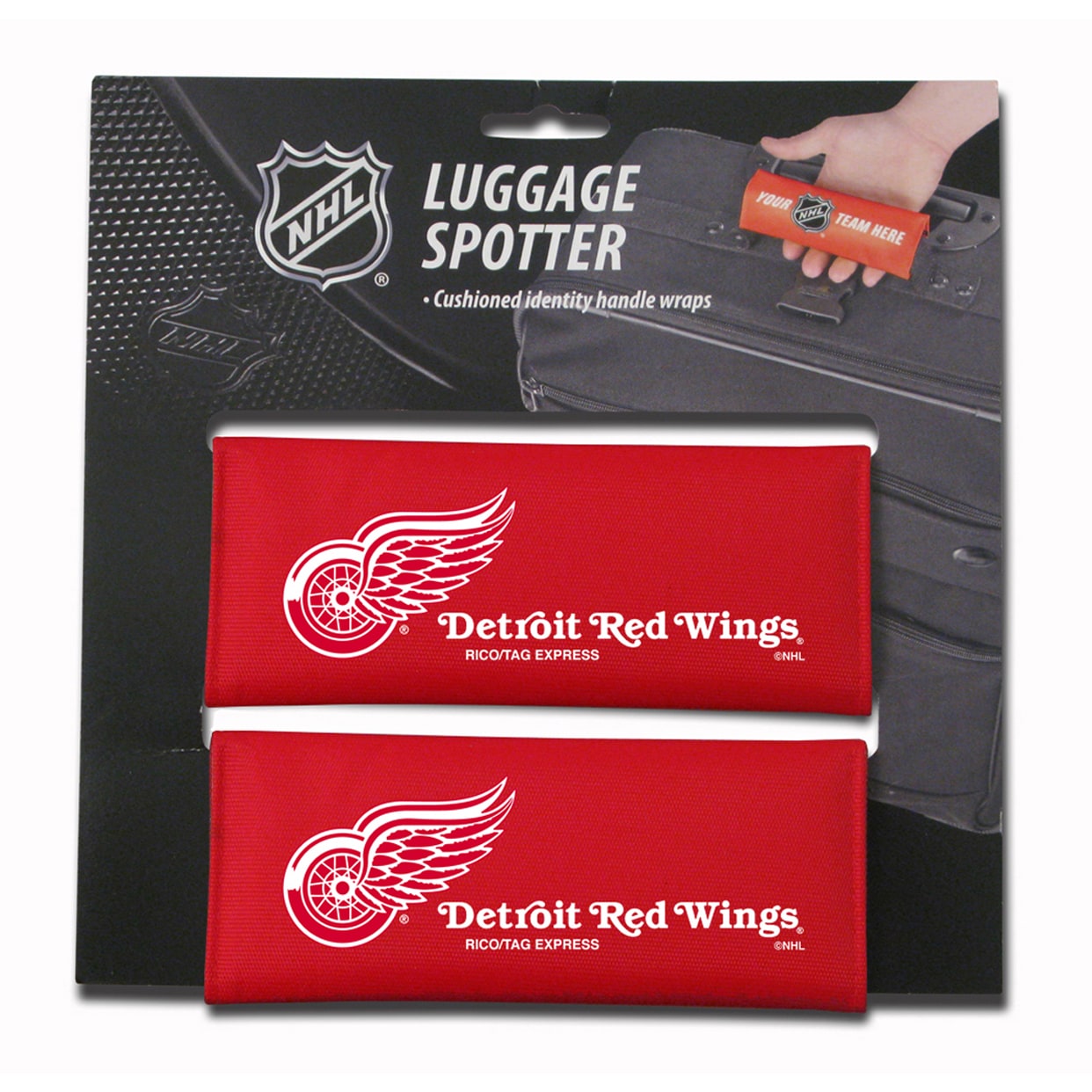 The Original Patented Nhl Detroit Red Wings Luggage Spotter