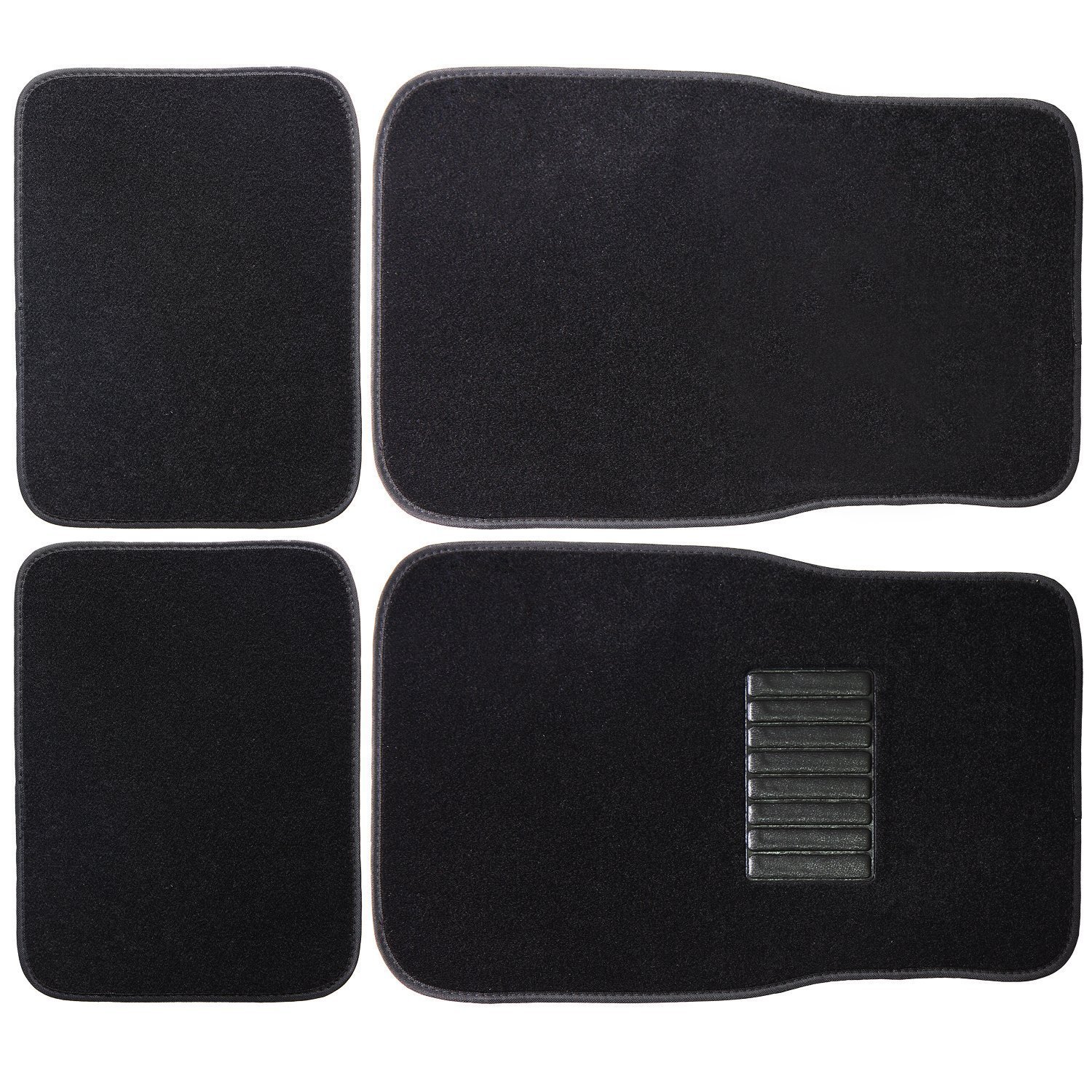 Black Floor Carpet 4 piece Car Mat Set