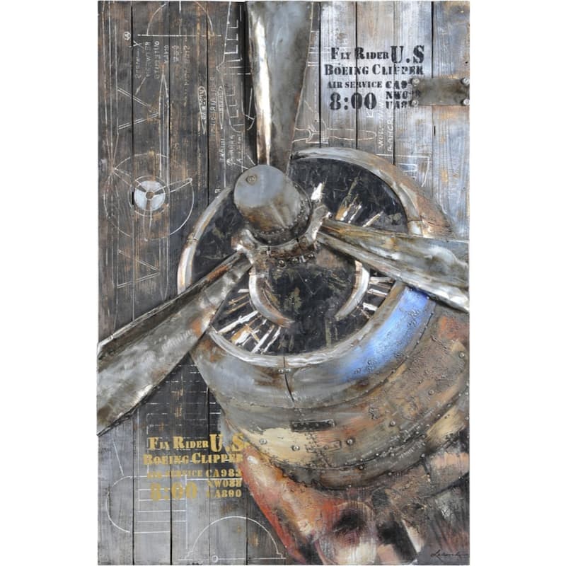 Carson Carrington Ullvattern 'Fly Rider' Metal Wall Art
