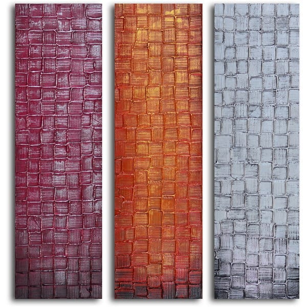 Vibrant Trio: Red, Gray, and White Bathroom Towel Set