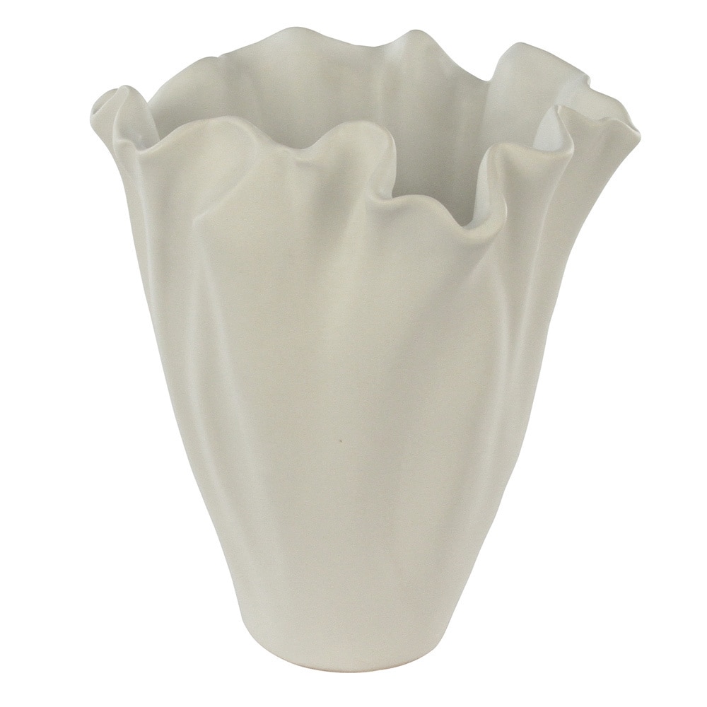 White Free Form Vase