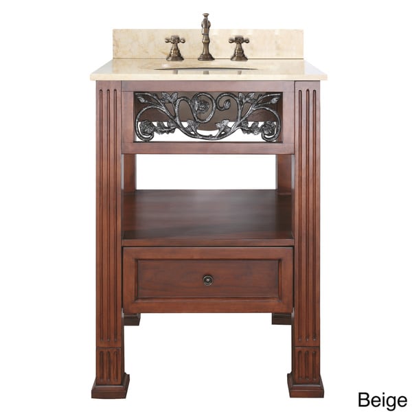 Avanity Napa 24 inch Single Vanity in Dark Cherry Finish with Sink and