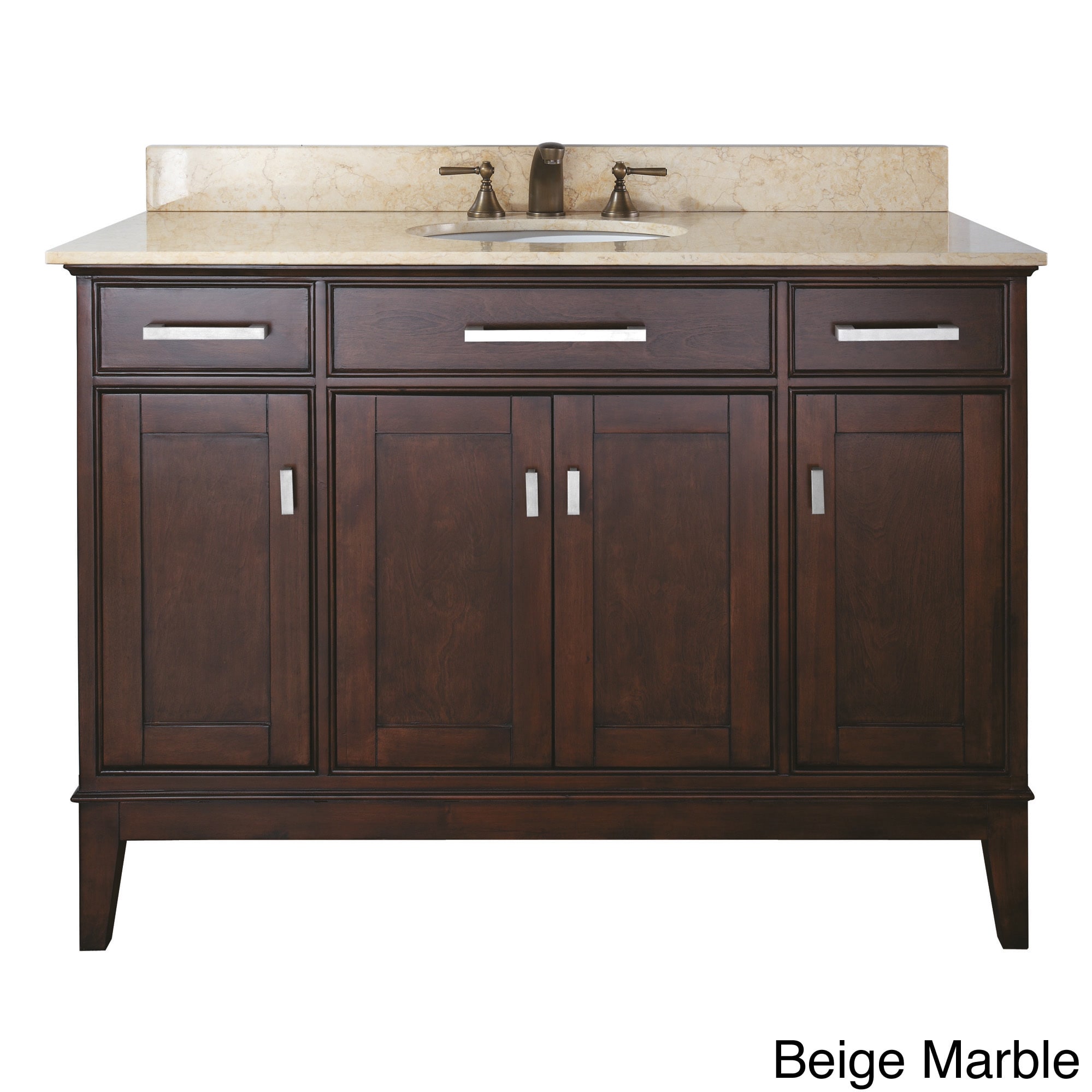 Avanity Avanity Madison 48 inch Single Vanity In Light Espresso Finish With Sink And Top Brown Size Single Vanities