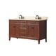 preview thumbnail 5 of 10, Avanity Madison 60-inch Double Vanity in Tobacco Finish with Dual Sinks and Top