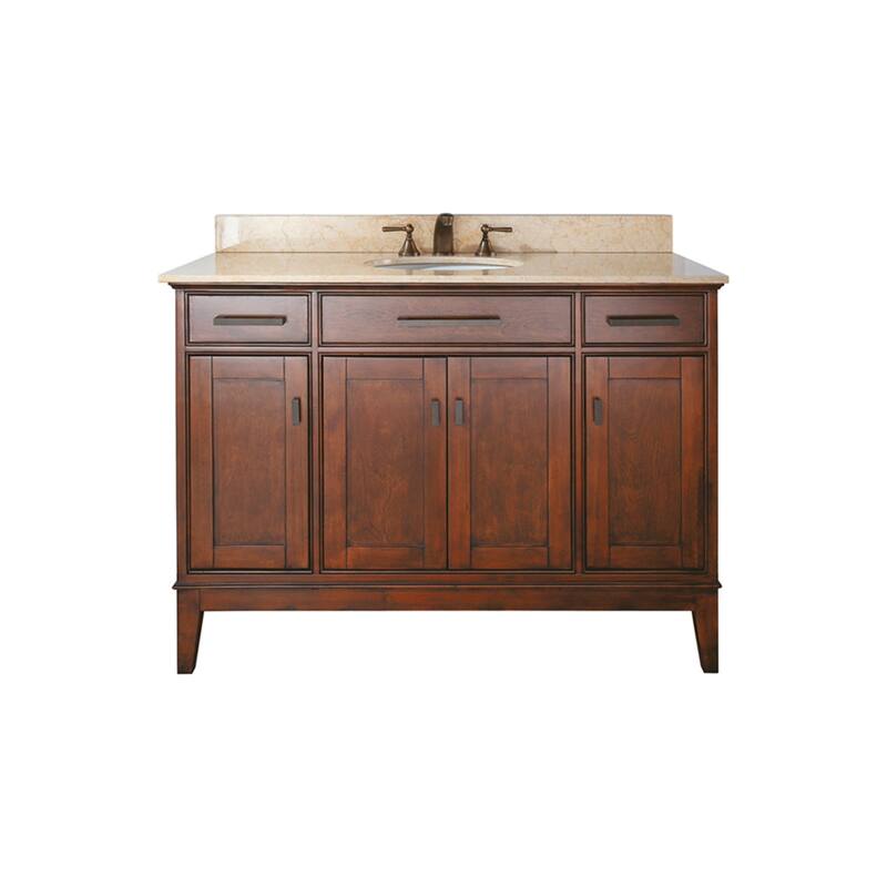 Avanity Madison 48-inch Single Vanity in Tobacco Finish with Sink and Top