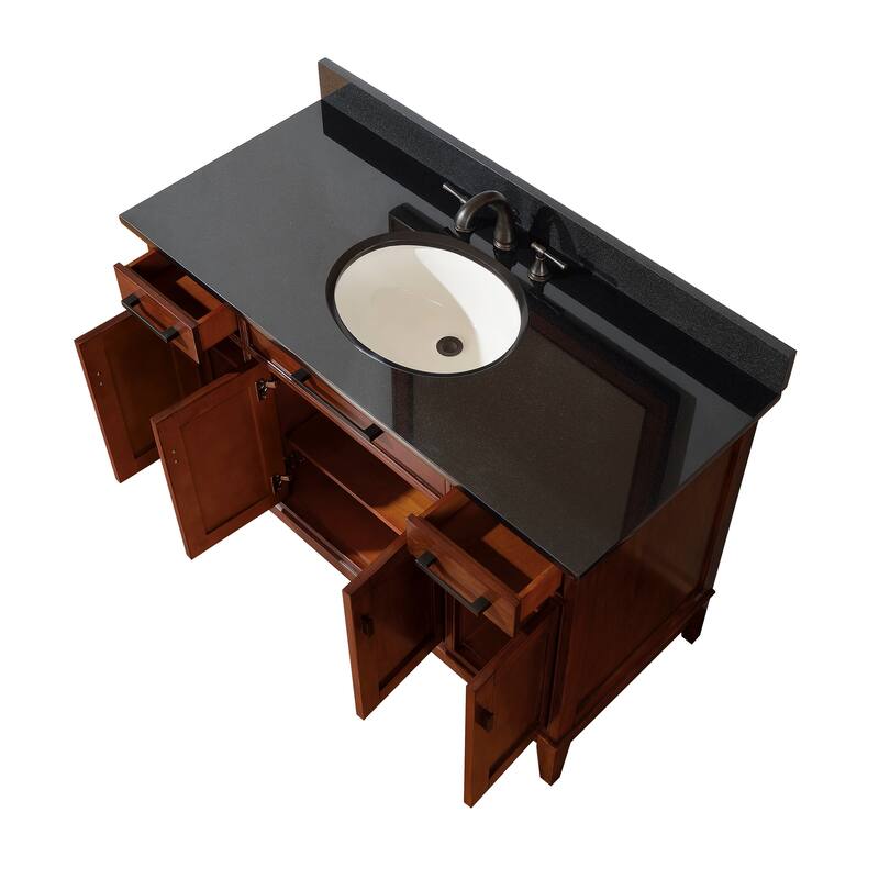 Avanity Madison 48-inch Single Vanity in Tobacco Finish with Sink and Top