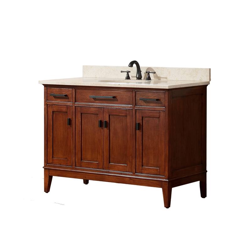 Avanity Madison 48-inch Single Vanity in Tobacco Finish with Sink and Top