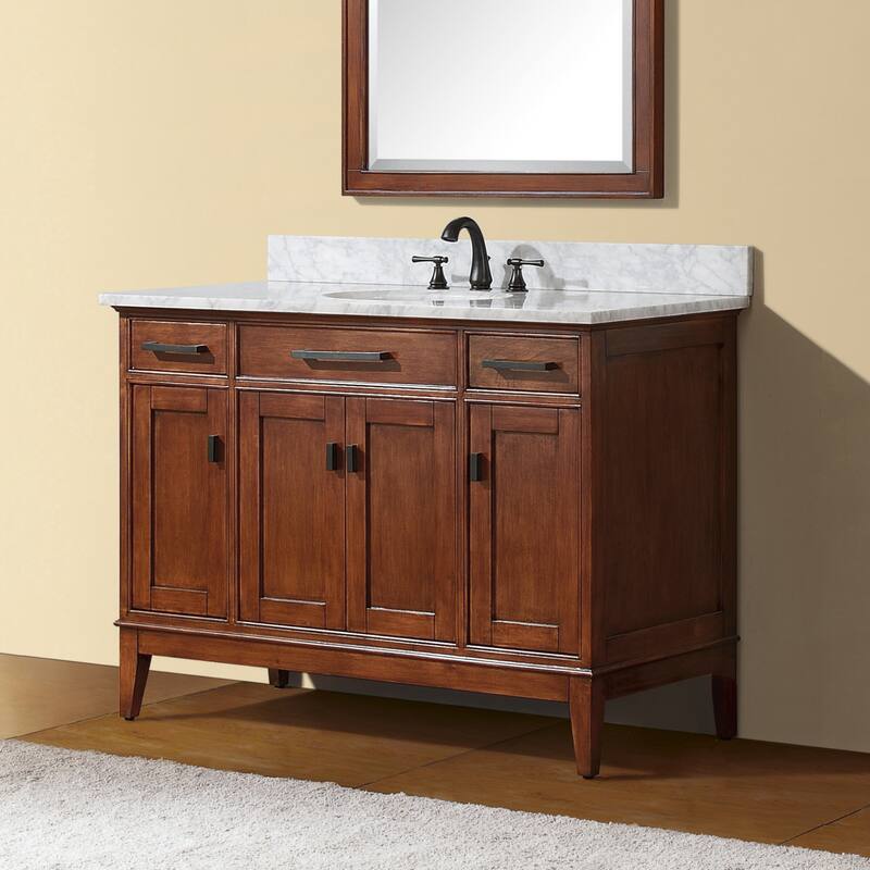 Avanity Madison 48-inch Single Vanity in Tobacco Finish with Sink and Top