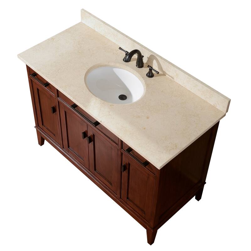 Avanity Madison 48-inch Single Vanity in Tobacco Finish with Sink and Top
