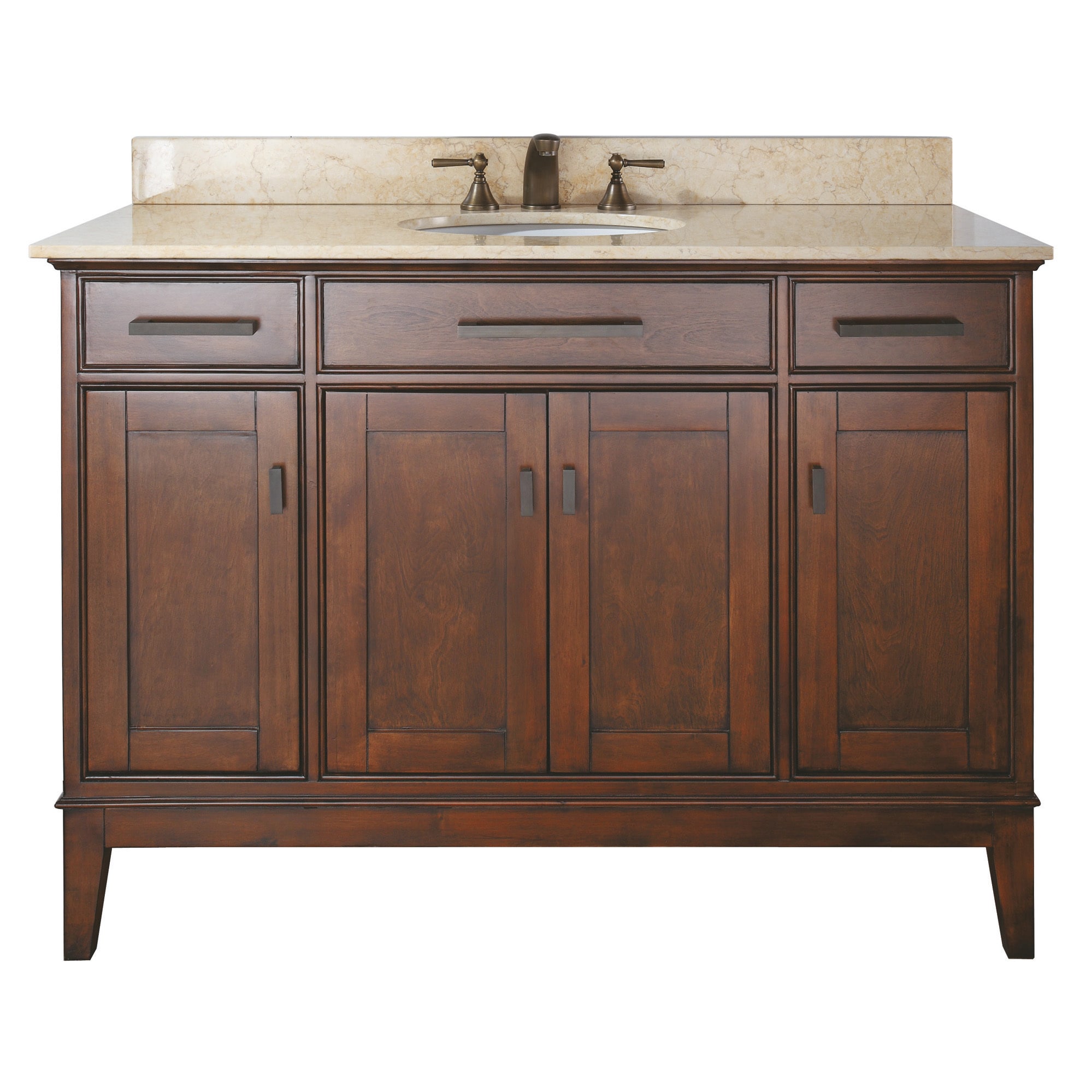Shop Avanity Madison 48inch Single Vanity in Tobacco Finish with Sink and Top On Sale Free Shop Avanity Madison 48inch Single Vanity in Tobacco Finish with Sink and Top On Sale Free