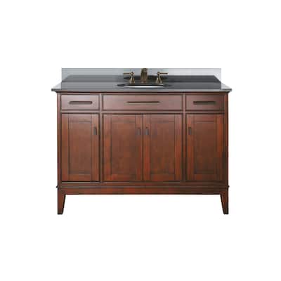 Avanity Madison 48-inch Single Vanity in Tobacco Finish with Sink and Top