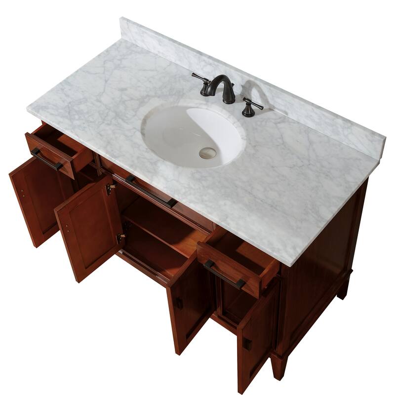 Avanity Madison 48-inch Single Vanity in Tobacco Finish with Sink and Top