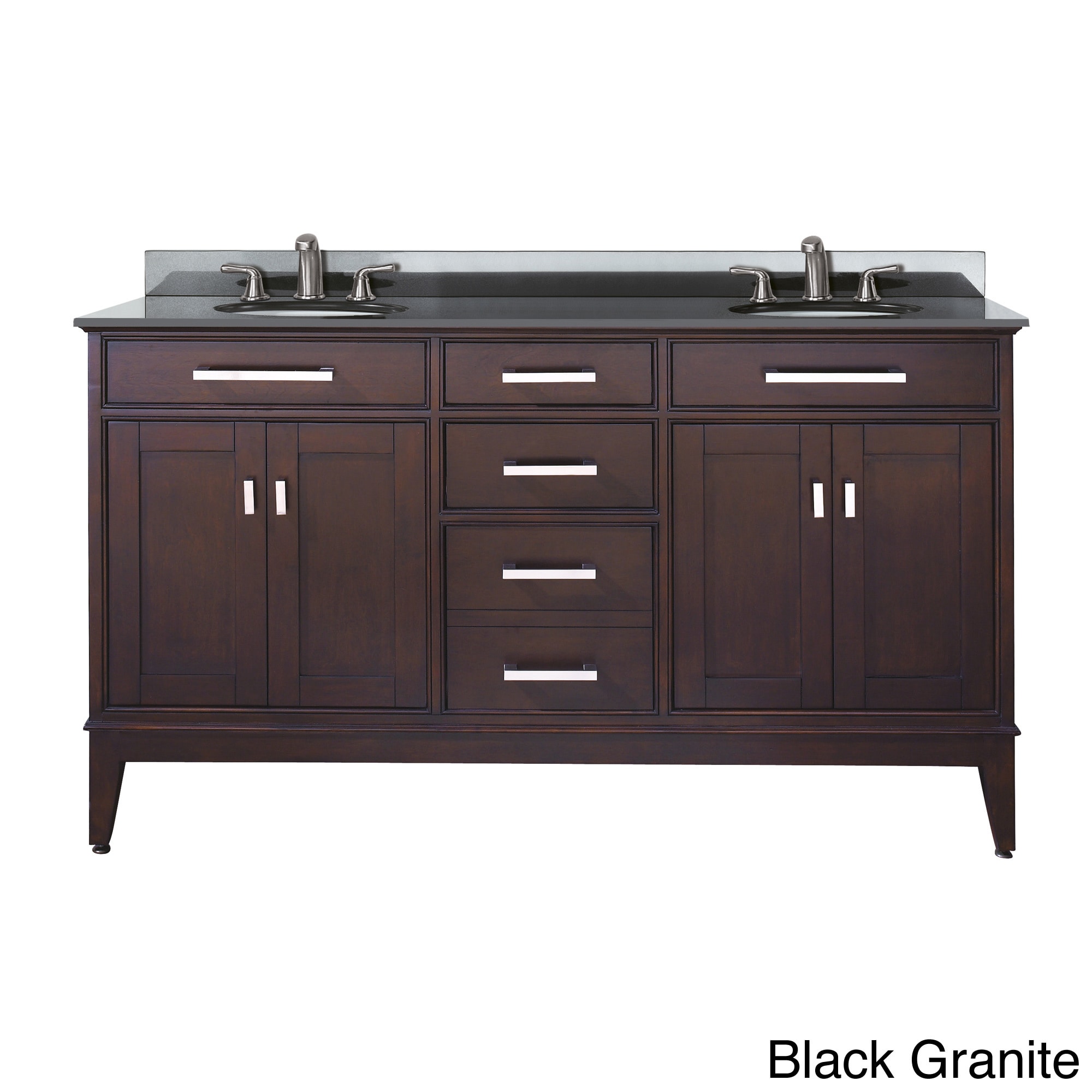 Madison 60 inch Double Sink Light Espresso Vanity