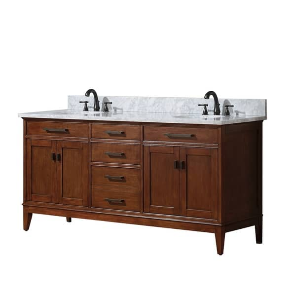 Shop Avanity Madison 72 Inch Double Vanity In Tobacco Finish With