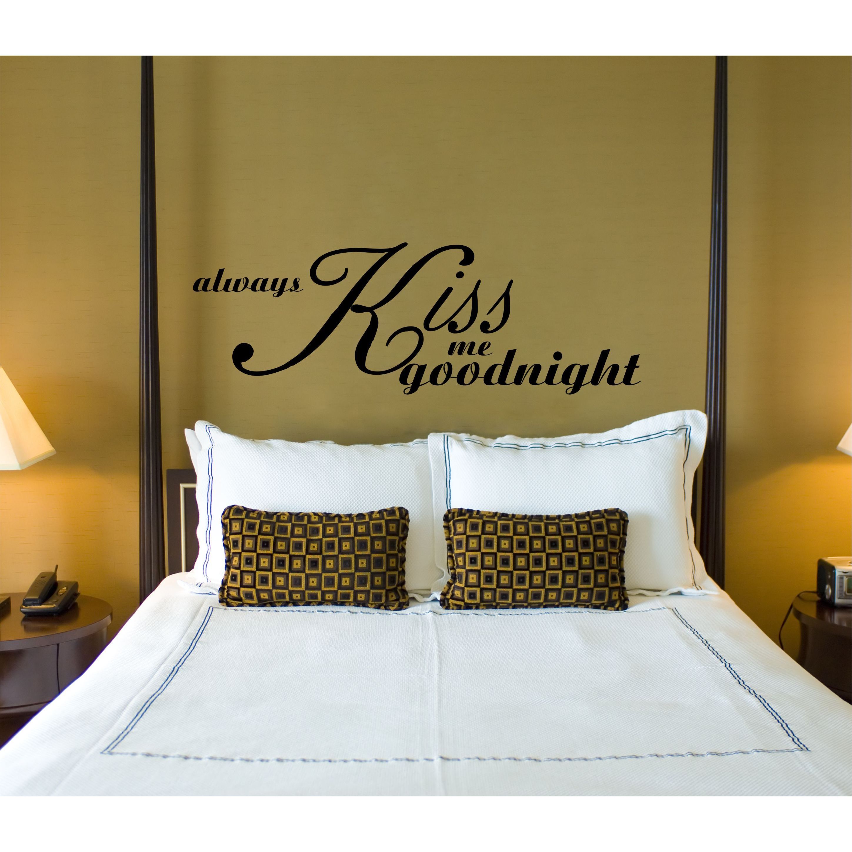 Always Kiss Me Goodnight Vinyl Wall Art Sticker