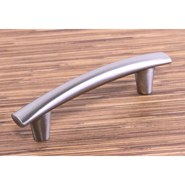 Contemporary 5-1/4 inch Round Arch Design Stainless Steel Finish Cabinet Bar Pull Handle (Case of 4) - Silver