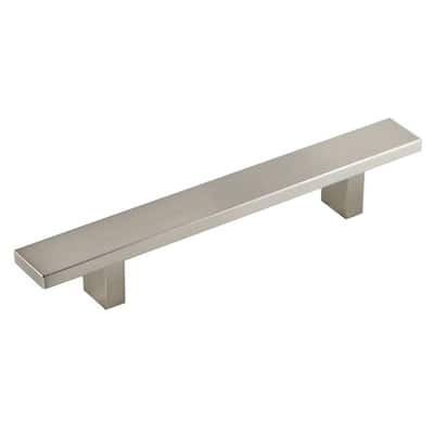 Contemporary 8-inch Rectangular Design Stainless Steel Finish Cabinet Bar Pull Handle (Case of 4)